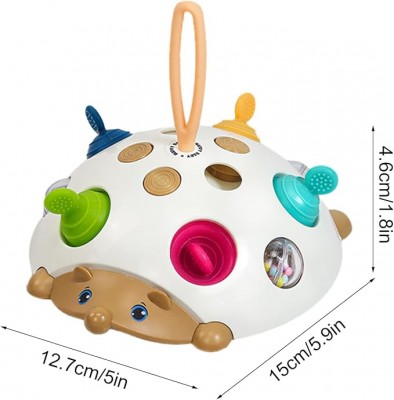 Juguete Didáctico Sensorial Erizo Bebé 4 En 1 Estimulación