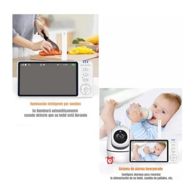 Cámara Monitor Bebé Con Pantalla Visión Nocturna Audio
