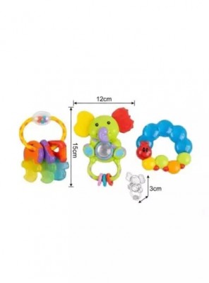 Set 3 Juguetes Sonajeros Y Mordedores Bebé Sensorial