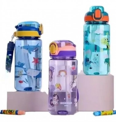 Botella De Agua Infantil Con Bombilla Niños