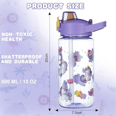 Botella De Agua Infantil Con Bombilla Niños