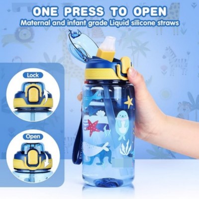 Botella De Agua Infantil Con Bombilla Niños