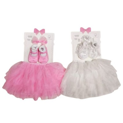 Set Tutu Zapatos Cintillo Bebé Niña