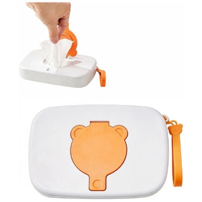Porta Toallas Húmedas Portátil Para Niños Rosado Dispensador